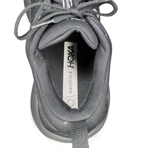 ***Sold*** Mens Hoka One One Gaviota 5 Cushioned Running Shoes Size 8.5 Black - Picture 6 of 7